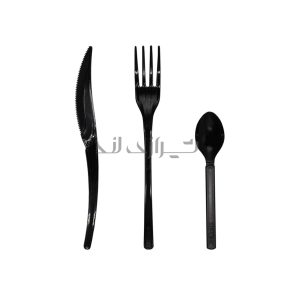 پک کافه مشکی (کارد، چنگال، قاشق نسکافه)