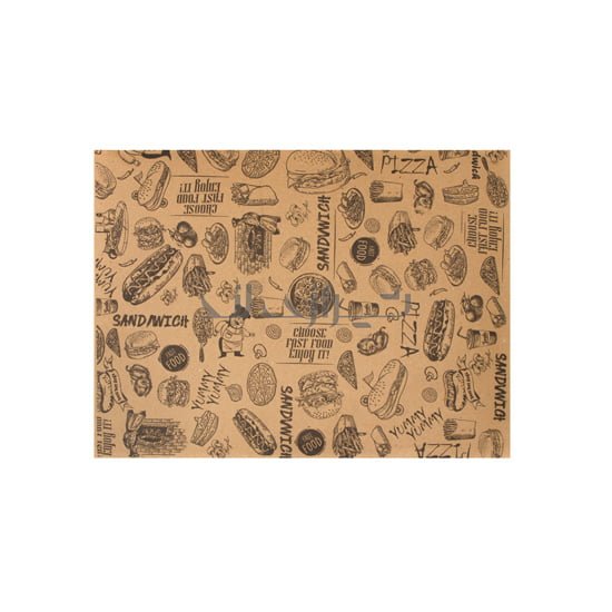 کاغذ کف سینی کرافت چاپی 35*25