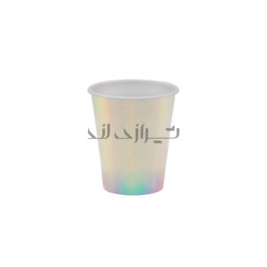 لیوان اکوا رنگین کمان سفید
