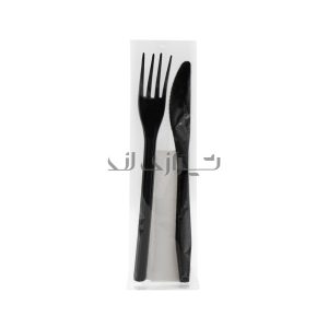 پک کارد و چنگال لدرلی مشکی